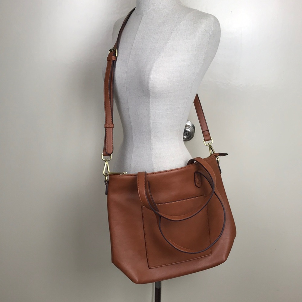 Stitch Fix Brown Zip Top Tote